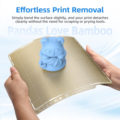 Image of BIQU PyroGrip Double Side Textured PEI Build Plate for Bambu-Lab P1P P1S P2S X2D X1C X1E A1 3D Printers 257x257mm PEI Spring Steel Flexible Sheet Print Bed Removable Surface Platform