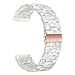 for Galaxy Watch 42mm/Active 2 40mm 44mm Women Band, TRUMiRR 20mm Resin Watchband Rose Gold Stainless Steel Buckle Strap Quick Release Bracelet for Samsung Gear S2 Classic, Garmin Vivoactive 3/3 Music