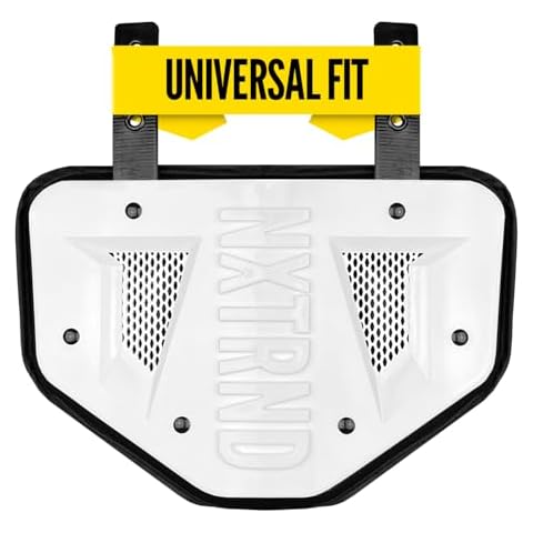 Nxtrnd Football Back Plate, Professional Football Backplates for Shoulder Pads, for Adult & Youth (White, Adult) Cover