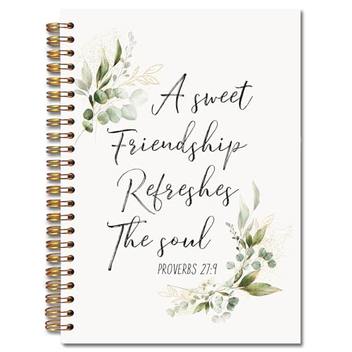 Exqcom a Sweet Friendship Refreshes the Soul Christian Spiral Notebooks,