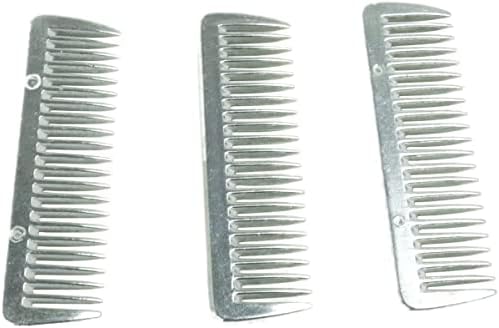 SXYH 3PCS Stainless Metal Pulling Combs Horse Mane Tail Mini Pocket Combs 4013 …
