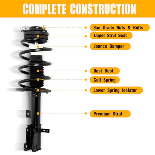 TRIL GEAR Front Struts Assembly w/Coil Spring 172509 172510, Set of 2 by TRIL GEAR - Used condition - Image 5