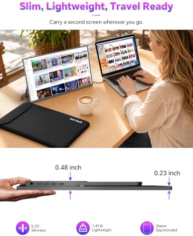 15.6" Portable Monitor Touchscreen, 1080P 10-Point Touch Portable Monitor — 사진 6