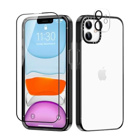 VeJerKK Designed for iPhone 11 Case Crystal Clear Protective Phone Case Cover 6.1" Screen Protector + Camera Lens Protector【2X Military Grade Drop Tested / 6.6ft Drop Protection】 Cover