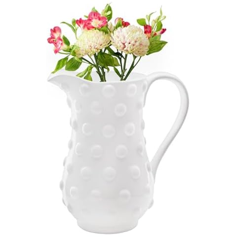 AuldHome Design White Hobnail Pitcher Cover