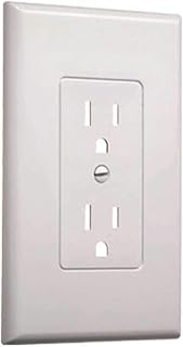 TayMac 2500W Masque 1-Gang Device Cover-Up Wallplate, Decorator Duplex, White