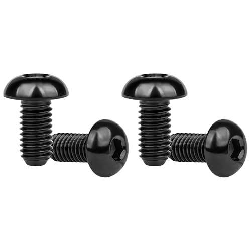 Image of Titanium Bolt M3 8 10 12 15mm Allen Key Head Screws for Bicycle Pack of 4 (Black, M3x10mm)