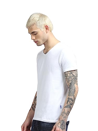 Image of JACK & JONES Men's Striped Slim Fit Crew Neck T-Shirt