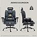 Symino Gaming Stuhl Chefsessel Bürostuhl Ergonomisch, Wildlederimitat Sofa-ähnliches Schreibtischstuhl mit Fußstütze Höhenverstellbarer Office Chair Computerstuhl 130kg, Grau