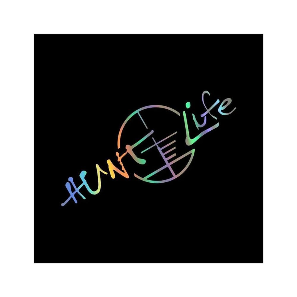 Bertdcx Laser Auto Accessory Car Creative Hunt Life Vinyl Decal Reflective Sticker Window Windshield Bumper Hood(Laser)
