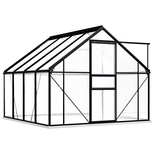 Topuality Aluminum Serre de jardin avec cadre de base, protège vos plantes, tomates, vertes, jardin, résistant aux rayons UV et isolation thermique, 4,75 m²