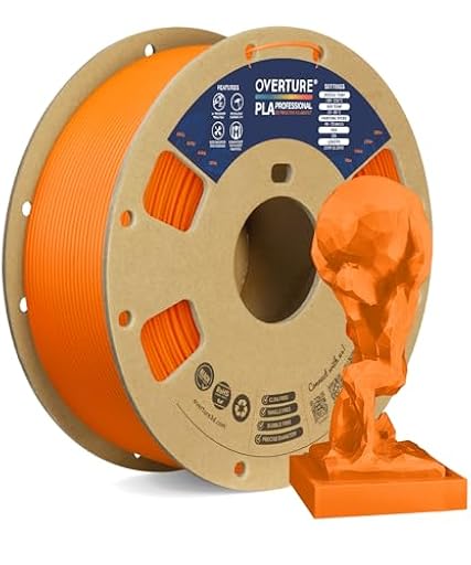 OVERTURE PLA Plus (PLA+) Filamento 3D 1.75mm, Alta Resistencia y Durabilidad, Filamento Profesional para Impresora 3D 1kg (2.2lbs), Precisión ±0.02mm,Sin Enredos (Naranja) | Ya disponible en tu tienda friki favorita! En mundofriki.es!