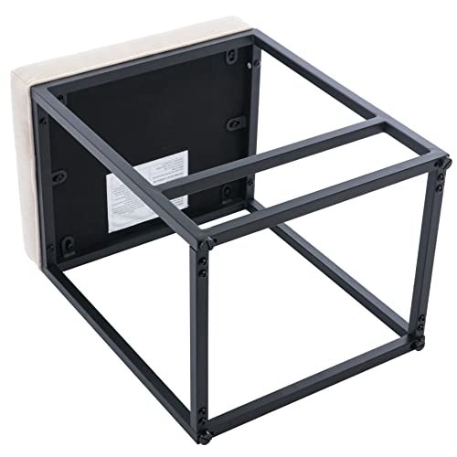 Bestano 30'' Counter Height Bar Stools Set Of 2, Cream Fabric Barstools With Metal Base, Kitchen Island Counter Bar Chairs With Footrest #TOP5