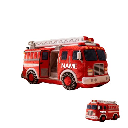 Oreiller personnalisé en forme de camion de pompiers, coussin décoratif en forme de camion de...