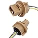 HUIQIAODS 7443 Sockets Female Adapter Wire Connector for Turn Signal/Reverse/Brake Light Bulbs Socket (Pack of 2)