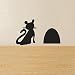 Mickey and Minnie's Mouse House Wall Decal(9.5"X 2.5",black)