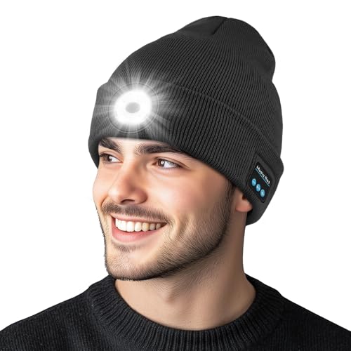 Image of BORAYDA Bluetooth Beanie, 18 hrs Playing HD Stereo, Built-in Mic, Men's /Women's Christmas Electronic Gifts