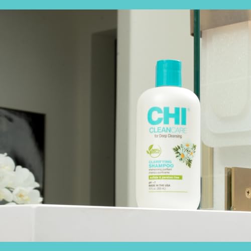 CHI CleanCare Clarifying Shampoo, Deeply Cleanses Hair & Scalp, Removes Build Up & Restores Moisture To Hair, Sulfate, Paraben, & Cruelty-Free, 12 Oz - Thumbnail 4