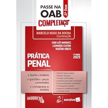Capa do livro Passe Na Oab 2ª Fase - Completaço - Prática Penal - 9ª Edição 2025