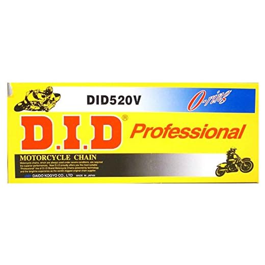 D.I.D DID (520VO-112) Steel 112 Link Professional V Series O-Ring Chain with Connecting Link