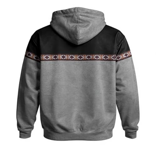 RTTUIOP Jackets for Men Western Aztec Ethnic Print Vintage Top Long Sleeve Shirt Stand Collar Button Down Pullover Coat2