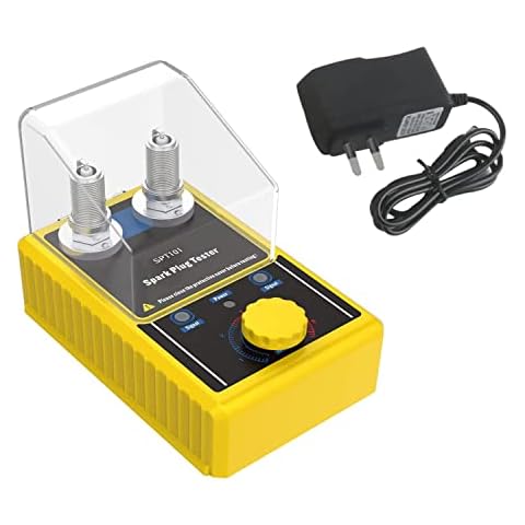 VKALTUL Spark Plug Tester, Automotive Dual Holes Spark Plug Tester Diagnostic Tester Tool for Spark Plug, Engine Ignition Tester with Adjustable Dual Holes for Car Motorcycle Lawnmower Cover