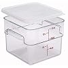Cambro 12SFSCW135 Cambro Square Container 12 Quart Capacity, Clear (Pack of 6)