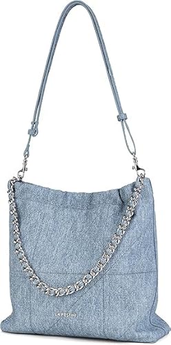 LA FESTIN Leather Tote Bag for Women, Crossbody Bag Handbags Shoulder Hobo Purse, Denim blue