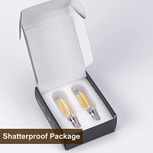 Dicuno Microwave Light Bulbs 40W, E17 Dimmable Led Bulb, Warm White 2700K, 400Lm, E17 Intermediate Base Incandescent Replacement For Under Range Hood, Over Stove, Refrigerator, 2 Pack #TOP7