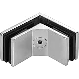 Marine Grade Railing Glass to Glass Clamp, Stainless Steel 316 Glass Bracket for Coastal Outdoor Bal