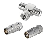 ✅ (2 X) Adapter, F-Stecker auf Koax Stecker