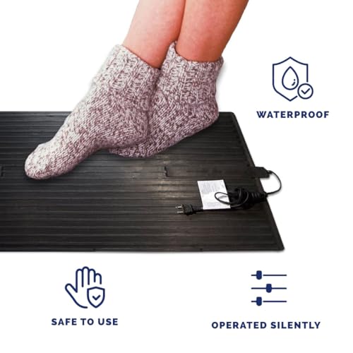 Cozy FWB Products Electric Foot Warmer Mat-Heated Rubber Pad, Small Portable Floor Heater thumb #5