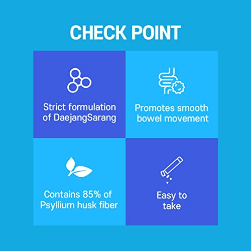 Migung365 Original Psyllium Husk Fiber Supplement For Digestion, Dietary Fiber To Support Better Digestive Health For Constipation Relief, Daejang Sarang 30 Packets (1 Pack) #TOP3