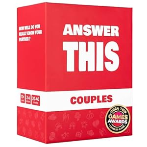 Answer This – Couples Games – How Well Do You Know Your Partner? – Relationship & Conversation Card Game for Date Night or a Party – Cool Anniversary & Valentine Gift Idea