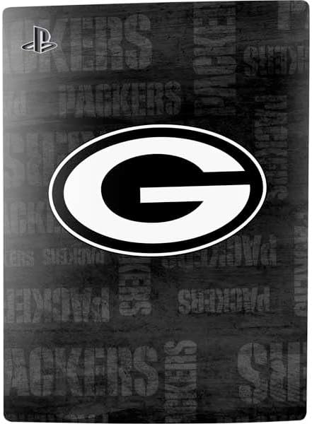 Skinit Decal Gaming Skin Compatible with PS5 Bundle - Officially Licensed NFL Green Bay Packers Black & White Design