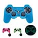 BLUE GLOW in DARK Playstation 3 PS3 Wireless Game Controller Anti-Slip Silicone Case Skin Protector Cover (Many Colors Available)