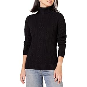 Amazon Essentials Women’s Fisherman Cable Roll-Neck Jumper (Available in Plus Size)
