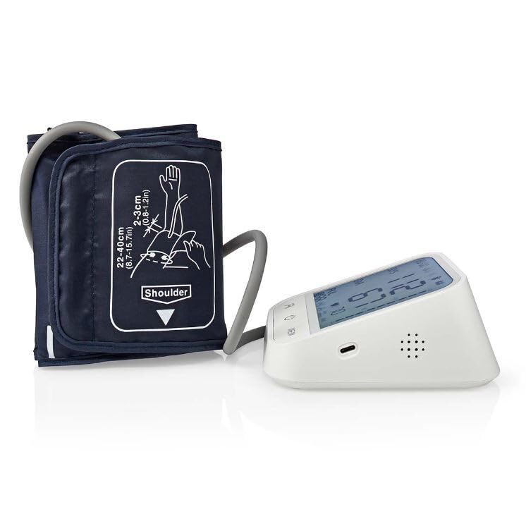 SmartLife Tensiómetros | Brazo | Bluetooth | Display LCD | 22-42 cm | Detección de desgaste del manguito/Detección de latidos irregulares/Indicación de parada | Blanco