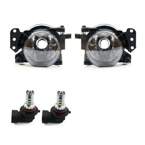 Antibrouillard avant BMW E90 E91 E60 E61 lentille claire et ampoules LED M10 blanches