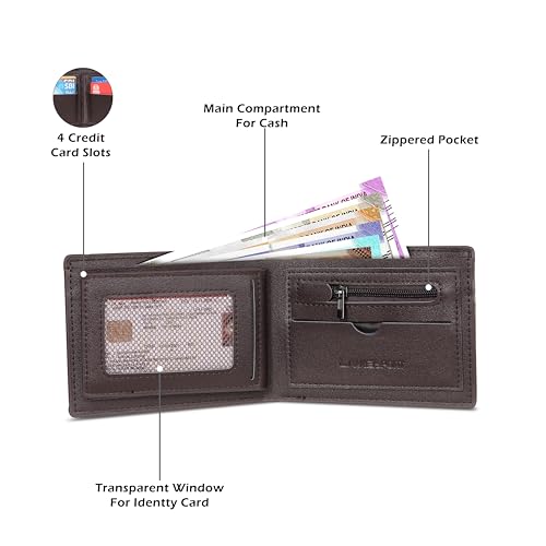 Image of Lavie Sport Men's William Wallet | 5 Card Slots | Biofold Wallet | Synthetic Leather | Purse for Men
