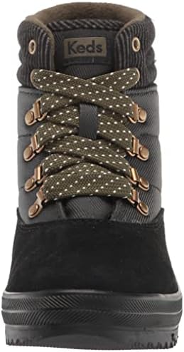 Keds Women's Camp Boot Suede SPLSH TWL VLVT Rain, Black, 8 | Image 1
