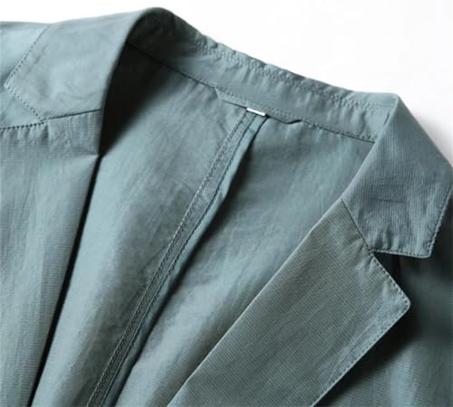 Men's Solid Color Casual Blazer Nylon Business Work Long Sleeve Spring Autumn Blazer4