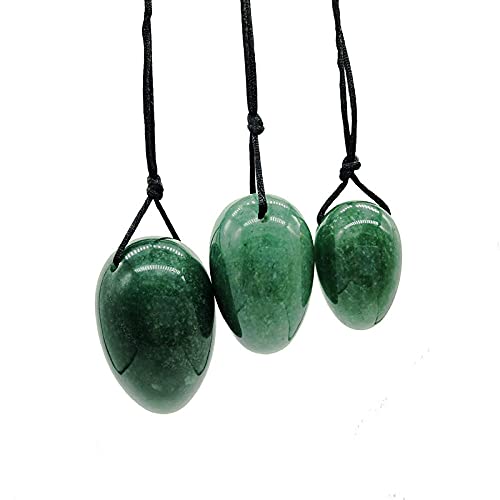 Jade EggsNatural Yoni Egg Set Jade Eggs Women Kegel ExerciserMuscles Tightening Kegel Sphere With Holes On The Thick… - Image 4