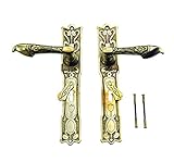 Antik Graf von Gerlitzen BB 72 Langschilder Messing Türgriffe Türbeschlag Jugendstil Prunkgriffe S2-1A