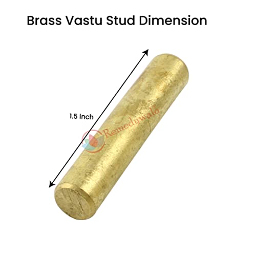 Image of Remedywala Vastu Brass Stud (1.5 Inch) (3 Pieces)