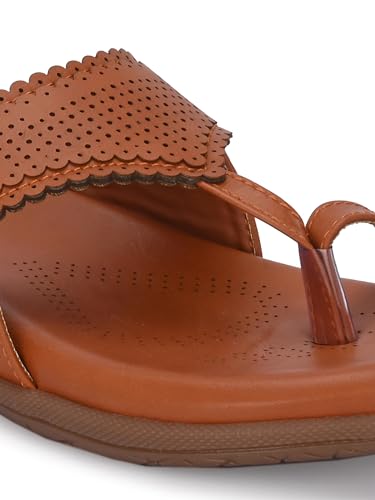 Image of Karaddi Women's Flats Heel | Back Open Fashion Sandals for Ladies Kolhapui Chappal | Stylish Thong Sandal