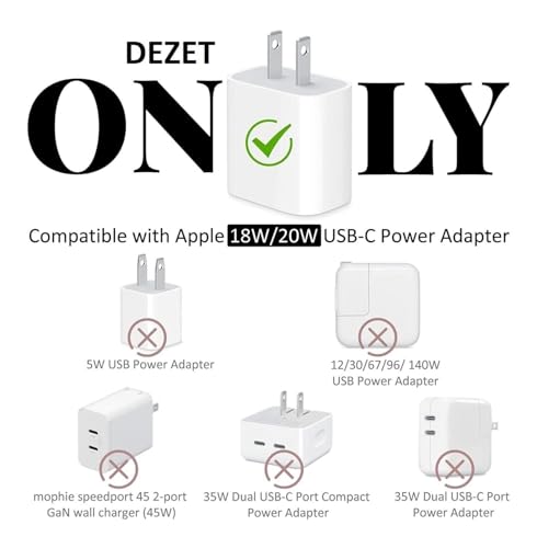 Image of Dezet for iPhone Charger 18-20W Cute Cartoon Charging Cable Protector Set for iPhone Fast Charging USB Cable with Protective Silicone Cover & Organizer Clip Stylish Design (STAR PINK 8TH STYL)