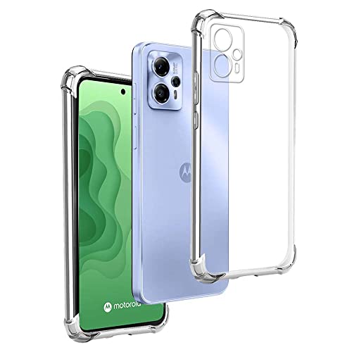 REY Funda Anti-Shock Gel Transparente para Motorola Moto G13, Ultra Fina 0,33mm, Esquinas Reforzadas, Silicona TPU de Alta Resistencia y Flexibilidad