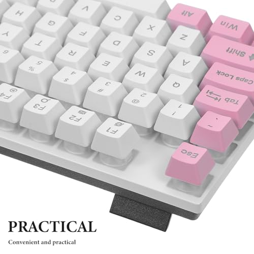 Clavier USB ergonomique pour bureau et gaming setup rose pastel - 3