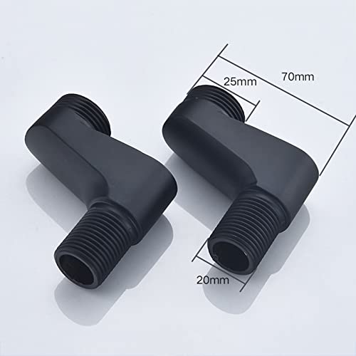 Kit de douche pour baignoire bras oscillants réglables laiton noir - 3